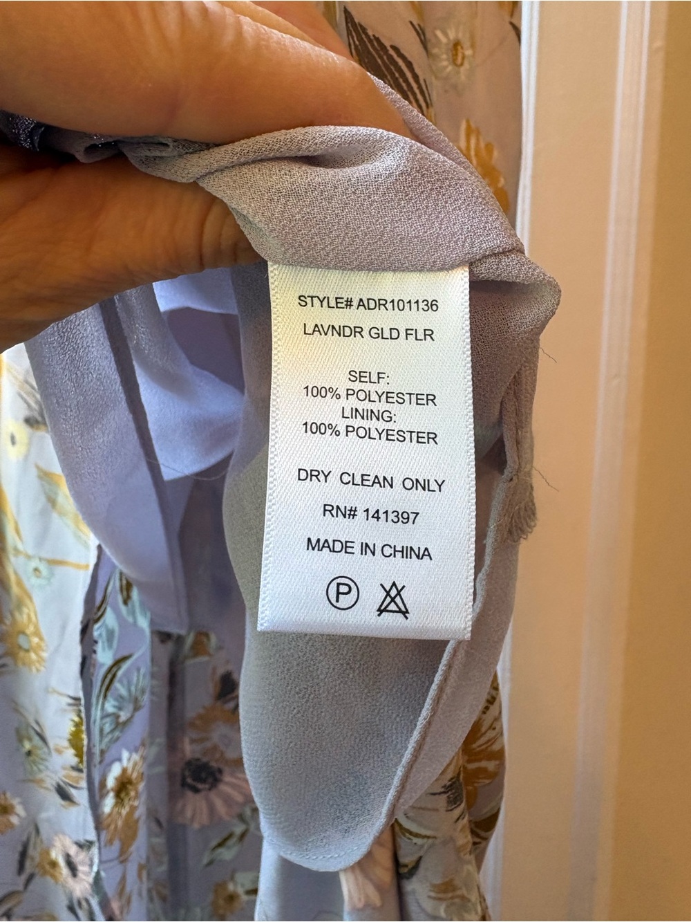 ASTR the Label | Giselle Dress in Lavender & Gold | Floral | High-Low Wrap Dress - Picture 12 of 13